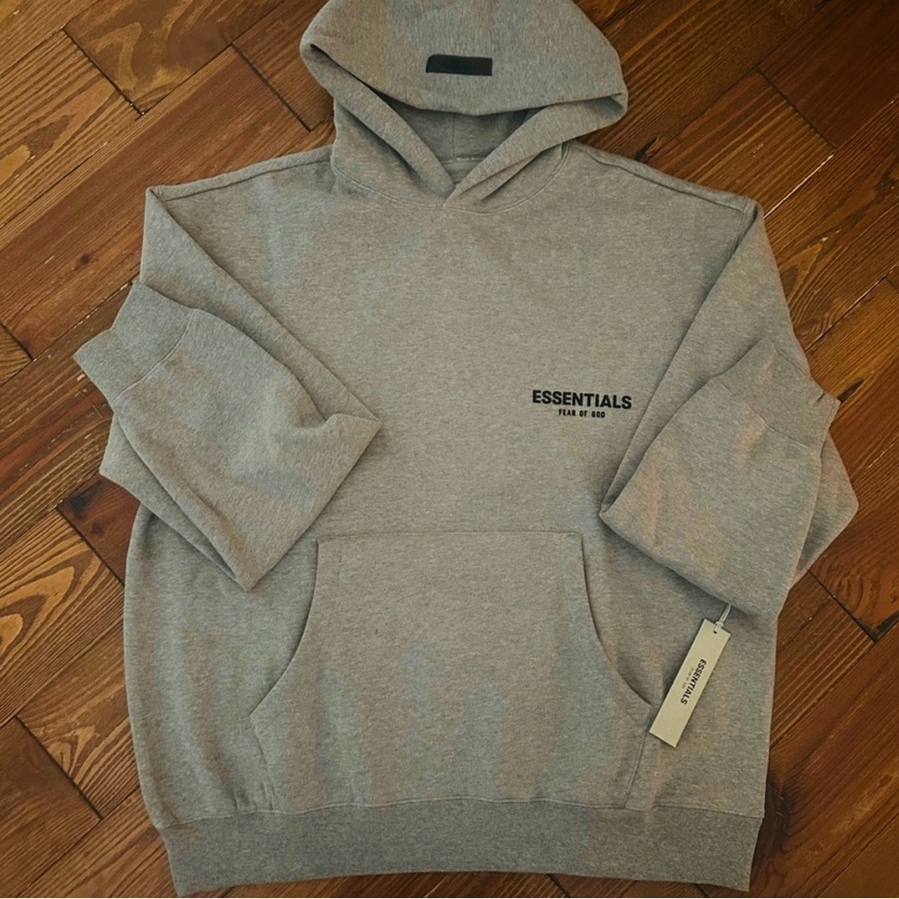 Essentials Heather Gray Pullover Hoodie